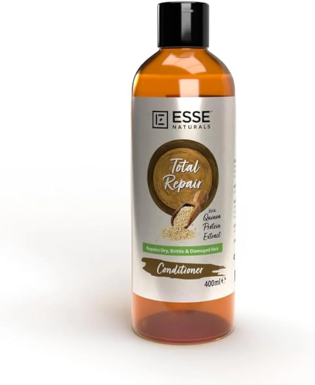Essentialz Esse Naturals Total Repair With Quinoa Conditioner | For Dry, Btille And Damaged Hair | Helps Repair & Revive Damaged Hair | Benefits Of Glycerin, Shea Butter & Argan Oil | 400Ml Essentialz Esse Naturals Total Repair With Quinoa Conditioner | For Dry, Btille And Damaged Hair | Helps Repair & Revive Damaged Hair | Benefits Of Glycerin, Shea Butter & Argan Oil | 400Ml