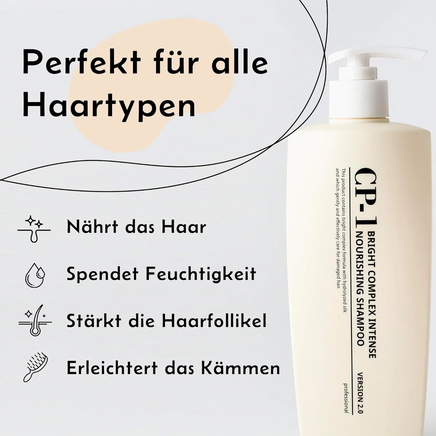 نرم کننده مو استتیک هاوس CP-1 برای تغذیه و درخشان کنندگی مو، مراقبت از موهای آسیب دیده، ضد ریزش مو و جلوگیری از شکستگی مو