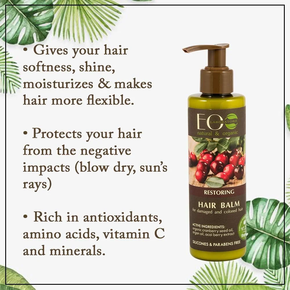 بالم ترمیم کننده موهای آسیب دیده و رنگ شده ارگانیک EO Laboratorie - فاقد SLS و پارابن بالم ترمیم کننده موهای آسیب دیده و رنگ شده ارگانیک EO Laboratorie - فاقد SLS و پارابن