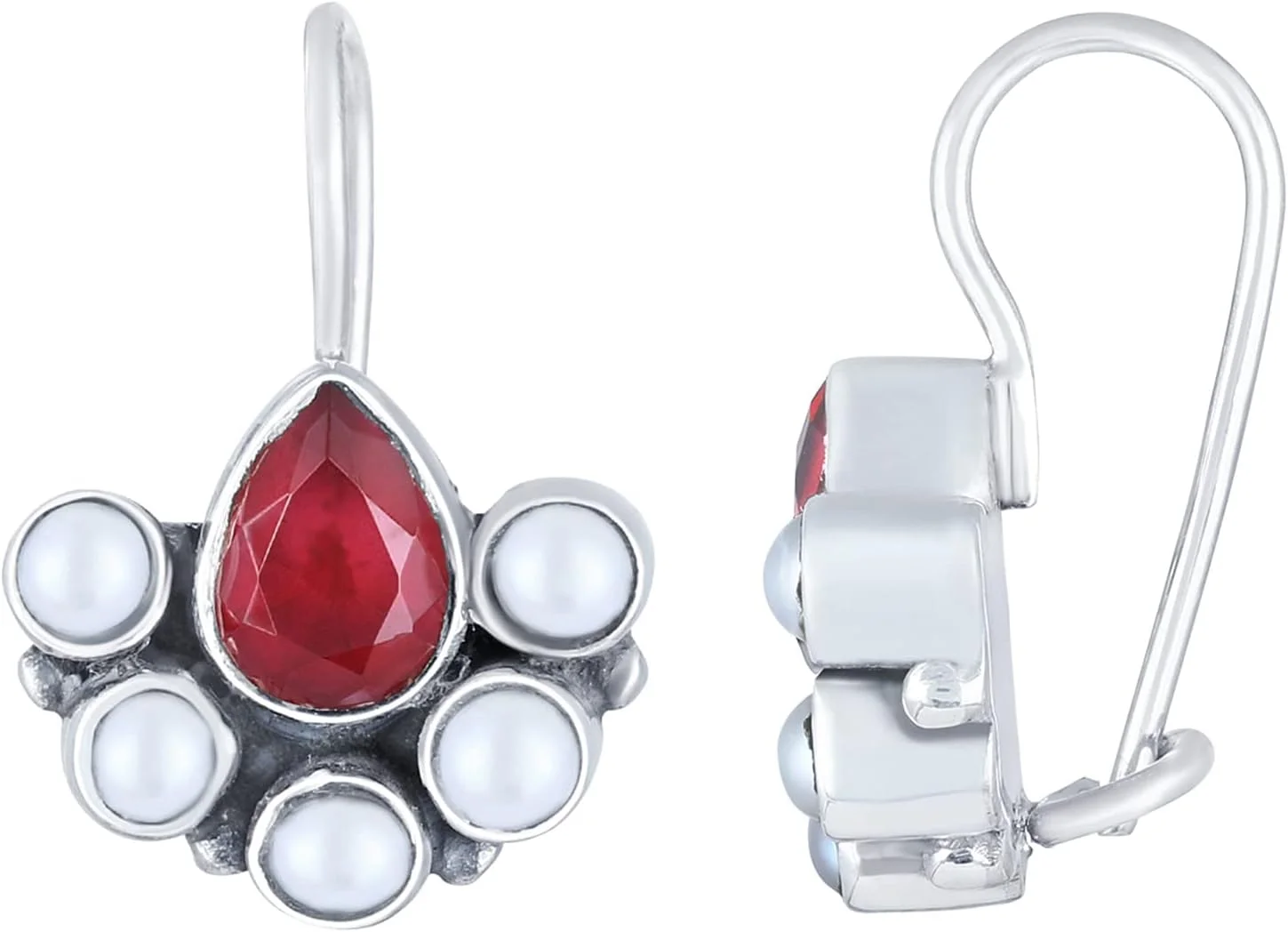 گوشواره زنانه طرح ماهی نقره استرلینگ 925 اهلی با روکش اکسید شده و نگین های زیرکونیا گوشواره زنانه طرح ماهی نقره استرلینگ 925 اهلی با روکش اکسید شده و نگین های زیرکونیا