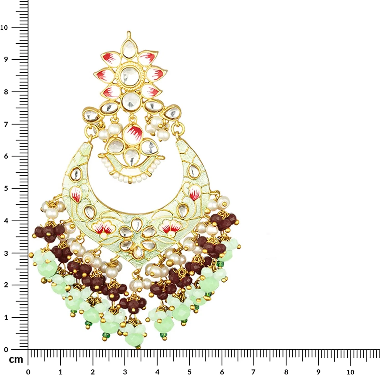 گوشواره های چندبالی میناکاری گلدار طلایی سنتی اهلی، هدیه ای برای زنان (نعنایی) گوشواره های چندبالی میناکاری گلدار طلایی سنتی اهلی، هدیه ای برای زنان (نعنایی)