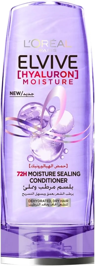 نرم کننده مو لورآل پاریس Elvive Hyaluron Moisture با قابلیت حفظ رطوبت 72 ساعته، حجم 200 میلی لیتر