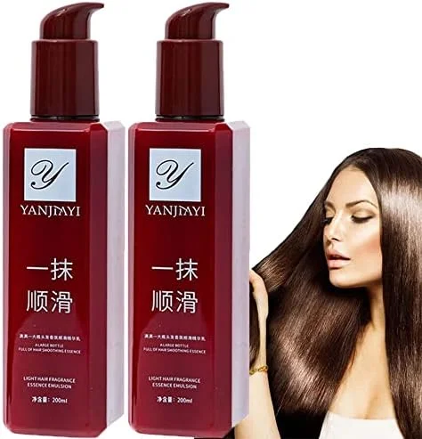 لمسی از مراقبت جادویی مو، نرم کننده مو بدون نیاز به آبکشی صاف کننده مو YANJIAYI، نرم کننده YANJIAYI، درمان مو YANJIAYI، نرم کننده مو برای موهای آسیب دیده، خشک و وز (2 عدد)