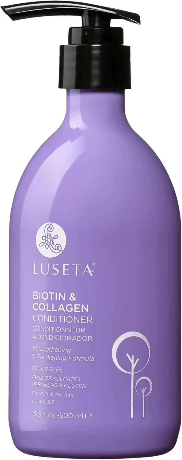 نرم کننده مو لوسِتا بیوتین و کلاژن، ضخیم کننده مو برای جلوگیری از ریزش مو و رشد سریع مو - غنی شده با روغن آرگان برای ترمیم موهای خشک و آسیب دیده - بدون سولفات و پارابن 500 میلی لیتر نرم کننده مو لوسِتا بیوتین و کلاژن، ضخیم کننده مو برای جلوگیری از ریزش مو و رشد سریع مو - غنی شده با روغن آرگان برای ترمیم موهای خشک و آسیب دیده - بدون سولفات و پارابن 500 میلی لیتر