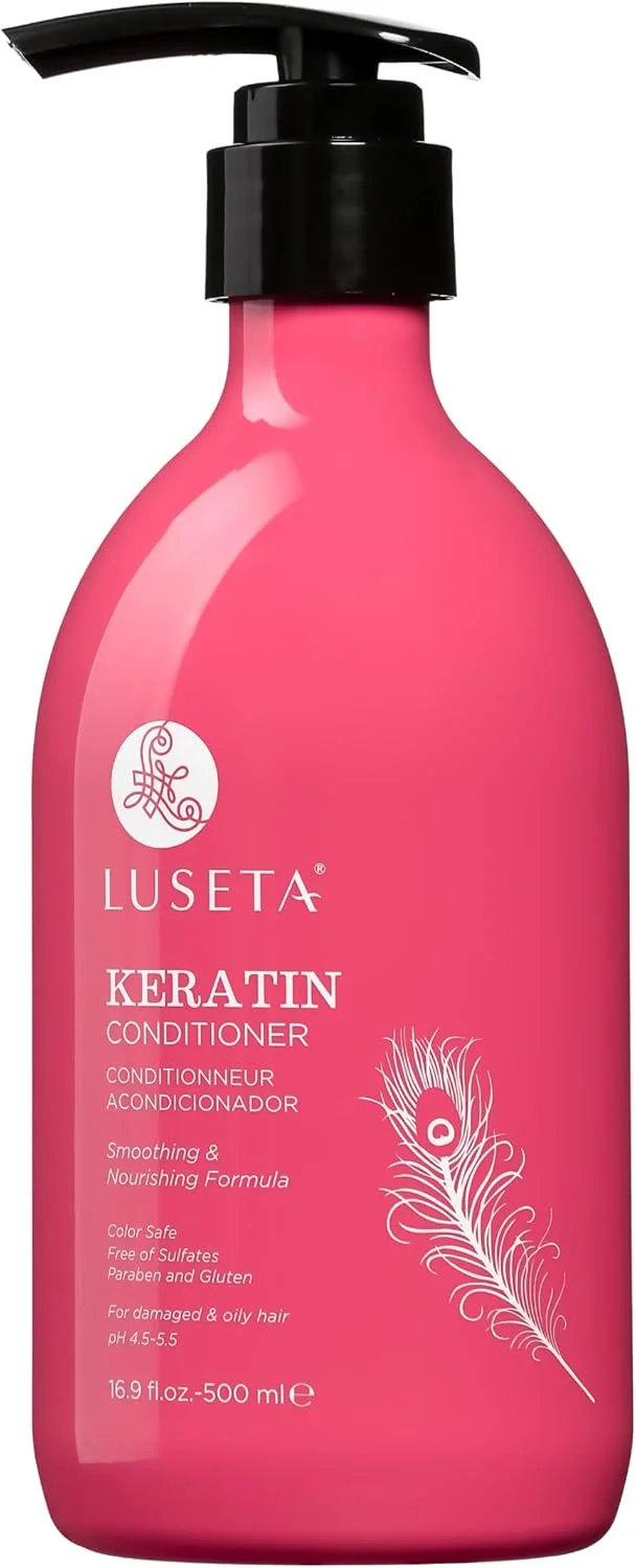 نرم کننده موی کراتین لوسِتا - غنی شده با پروتئین کراتین برای احیای موهای خشک و آسیب دیده - مناسب برای موهای رنگ شده و کراتینه شده، بدون سولفات و پارابن - 476 میلی لیتر نرم کننده موی کراتین لوسِتا - غنی شده با پروتئین کراتین برای احیای موهای خشک و آسیب دیده - مناسب برای موهای رنگ شده و کراتینه شده، بدون سولفات و پارابن - 476 میلی لیتر