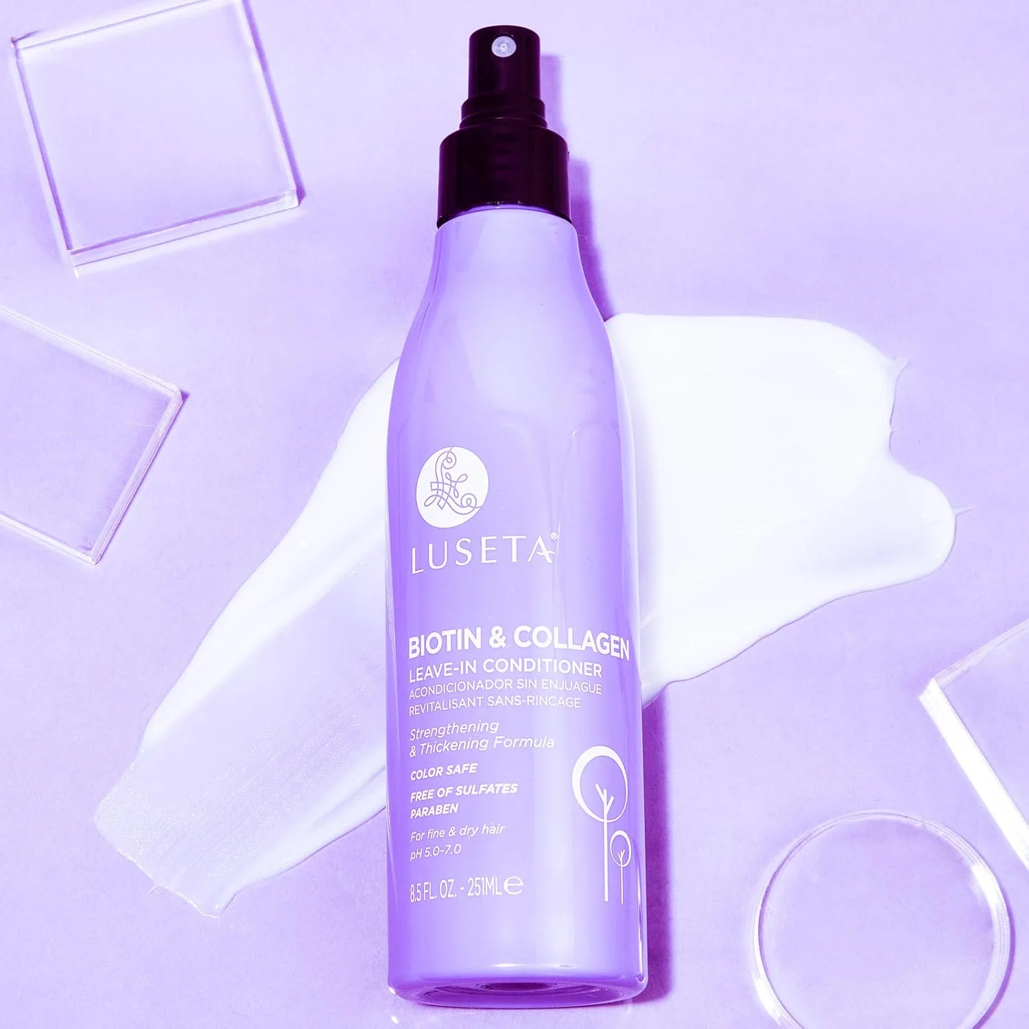 اسپری نرم کننده مو لوسِتا بیوتین، مناسب موهای خشک و آسیب دیده، نرم کننده حجم دهنده و ضخیم کننده طبیعی برای موهای نازک و دارای ریزش، 251 میلی لیتر