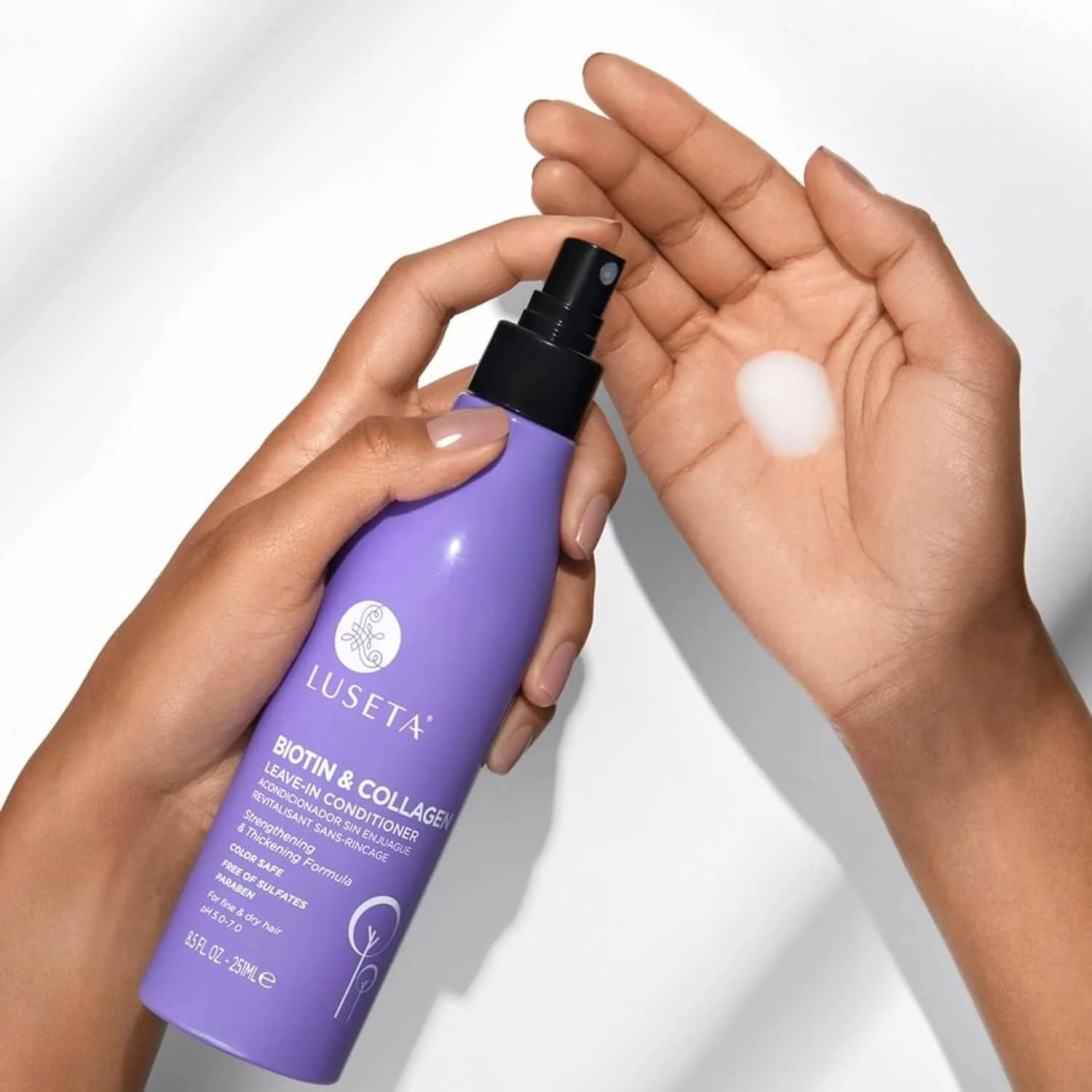 اسپری نرم کننده مو لوسِتا بیوتین، مناسب موهای خشک و آسیب دیده، نرم کننده حجم دهنده و ضخیم کننده طبیعی برای موهای نازک و دارای ریزش، 251 میلی لیتر