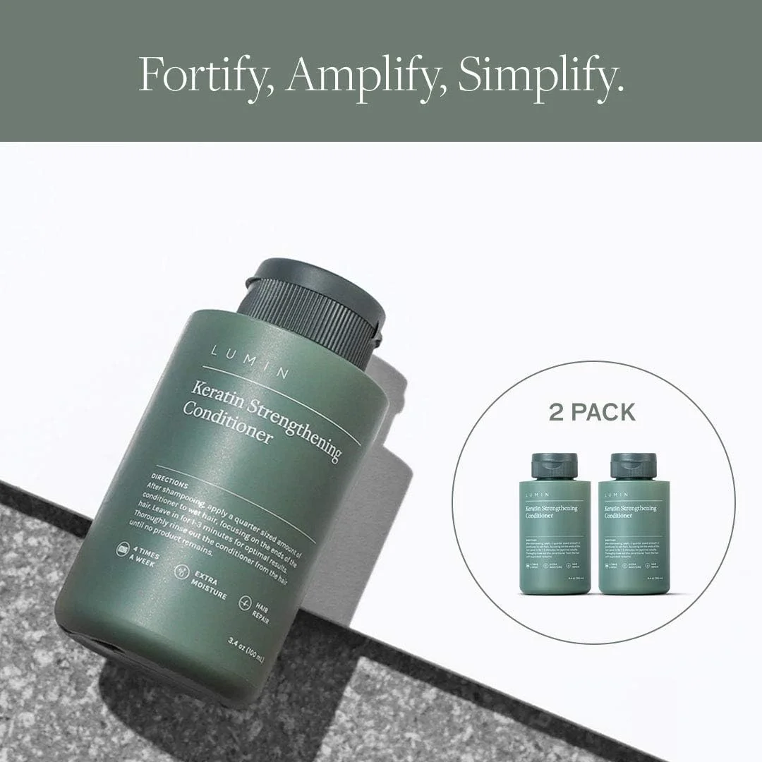 نرم کننده تقویت کننده کراتین مردانه لومین (2 عددی): آبرسانی و تقویت موهای خشک و آسیب دیده | فرموله شده با روغن جوجوبا برای بهبود سلامت مو و پوست سر نرم کننده تقویت کننده کراتین مردانه لومین (2 عددی): آبرسانی و تقویت موهای خشک و آسیب دیده | فرموله شده با روغن جوجوبا برای بهبود سلامت مو و پوست سر