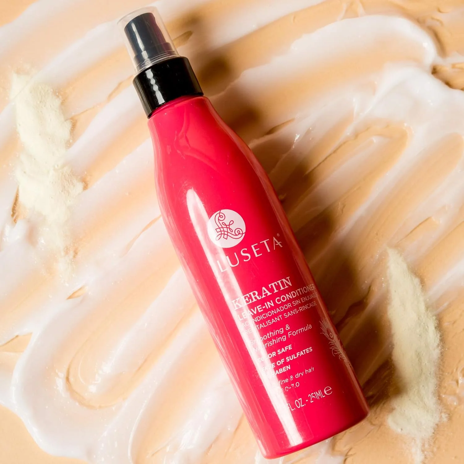 نرم کننده مو لوسِتا کراتین بدون نیاز به آبکشی 251 میلی لیتر، مناسب موهای فر، باز کننده گره، تقویت کننده، صاف کننده، مرطوب کننده و ترمیم کننده موهای طبیعی، خشک و آسیب دیده، بدون سولفات و محافظ رنگ مو نرم کننده مو لوسِتا کراتین بدون نیاز به آبکشی 251 میلی لیتر، مناسب موهای فر، باز کننده گره، تقویت کننده، صاف کننده، مرطوب کننده و ترمیم کننده موهای طبیعی، خشک و آسیب دیده، بدون سولفات و محافظ رنگ مو