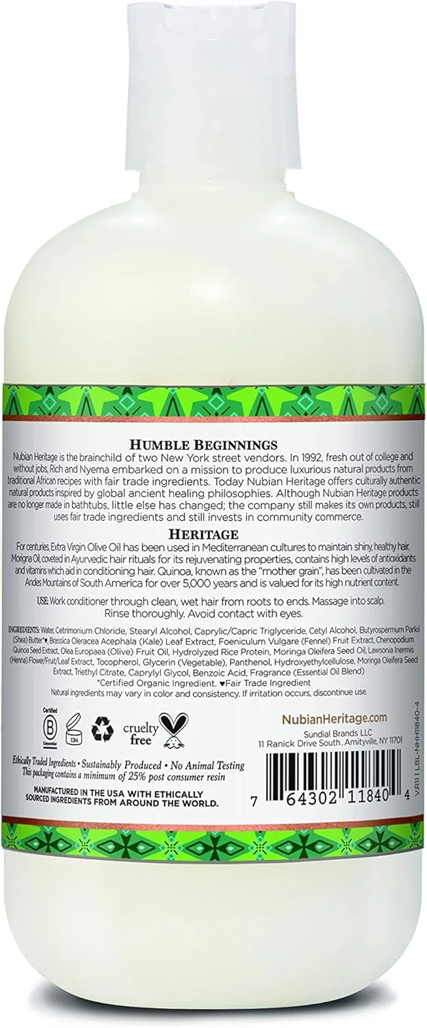 نرم کننده مو نوبیان هریتج برای موهای خشک، روغن زیتون مغذی برای موهای سالم و هیدراته 355 میلی لیتر نرم کننده مو نوبیان هریتج برای موهای خشک، روغن زیتون مغذی برای موهای سالم و هیدراته 355 میلی لیتر