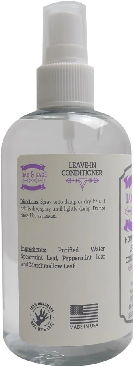 نرم کننده مو بدون آبکشی هومیوپاتیک OAK & SAGE - بدون عطر - 236 میلی لیتر، 100% گیاهی، بدون نیاز به آبکشی، بدون الکل، بدون مواد شیمیایی - مناسب برای انواع مو نرم کننده مو بدون آبکشی هومیوپاتیک OAK & SAGE - بدون عطر - 236 میلی لیتر، 100% گیاهی، بدون نیاز به آبکشی، بدون الکل، بدون مواد شیمیایی - مناسب برای انواع مو