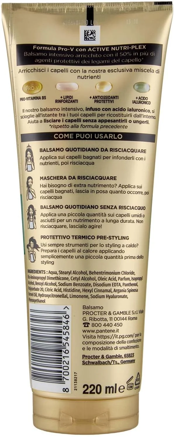 نرم کننده موی ابریشمی 3 دقیقه ای پنتن Pro-V Active Nutri-Plex برای موهای وز 220 میلی لیتر