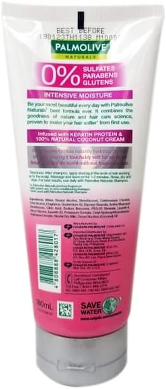 نرم کننده مو پالمولیو نچرالز 180 میلی لیتر (مرطوب کننده قوی (صورتی))