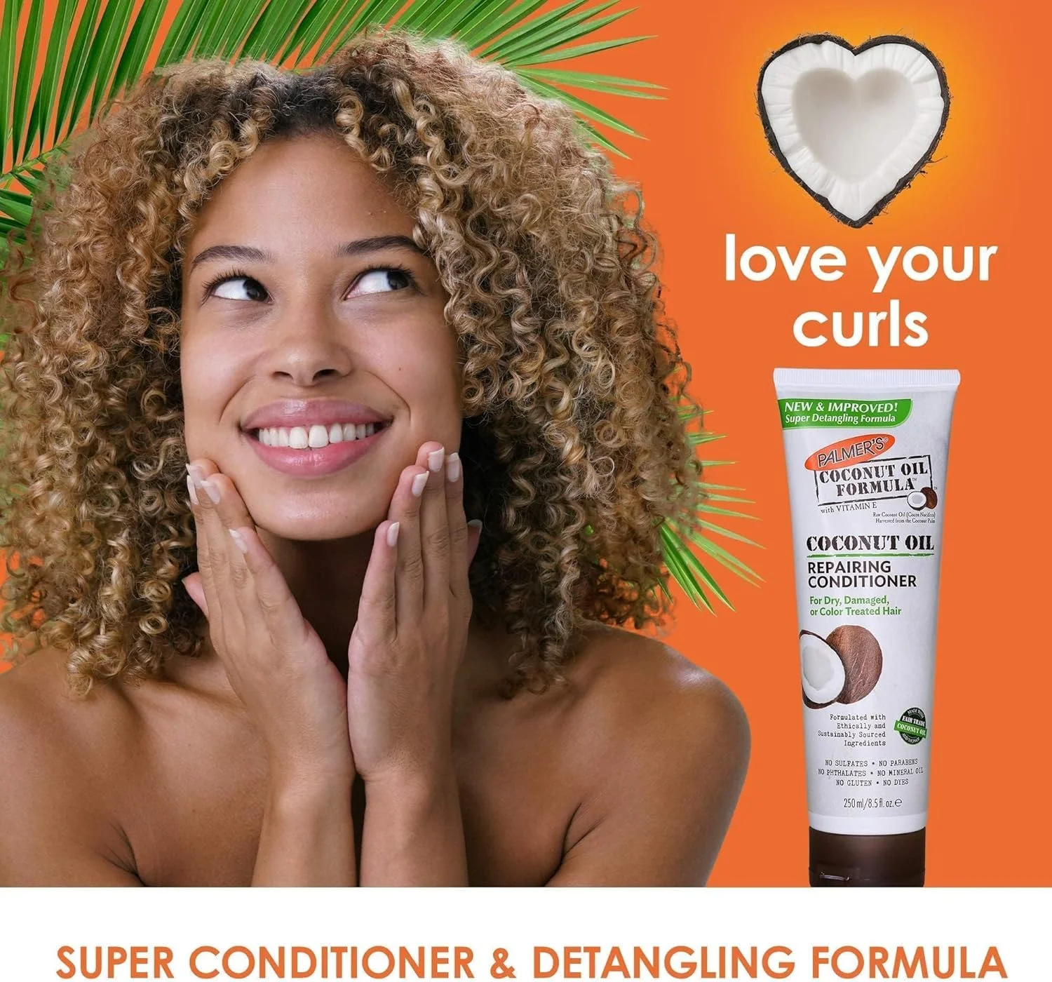 نرم کننده فوری مو حاوی روغن نارگیل پالمرز 250 میلی لیتر