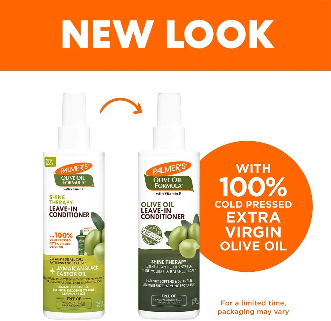نرم کننده موی سر بدون نیاز به آبکشی حاوی روغن زیتون پالمِرز | درمان درخشندگی | آنتی اکسیدان های ضروری برای درخشندگی، حجم و تعادل پوست سر | ساخته شده با روغن کرچک جامائیکایی | بدون پارابن، سولفات، رنگ و روغن معدنی - 250 میلی لیتر