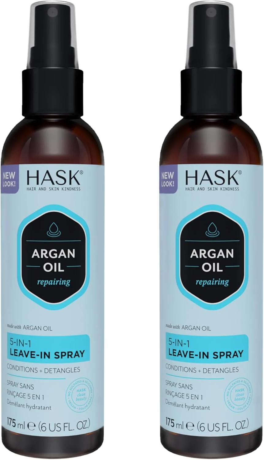 اسپری نرم کننده مو آرگان اویل هاسک 5 در 1، مناسب انواع مو، بدون سولفات، بدون پارابن و بدون گلوتن - بسته 2 عددی اسپری نرم کننده مو آرگان اویل هاسک 5 در 1، مناسب انواع مو، بدون سولفات، بدون پارابن و بدون گلوتن - بسته 2 عددی