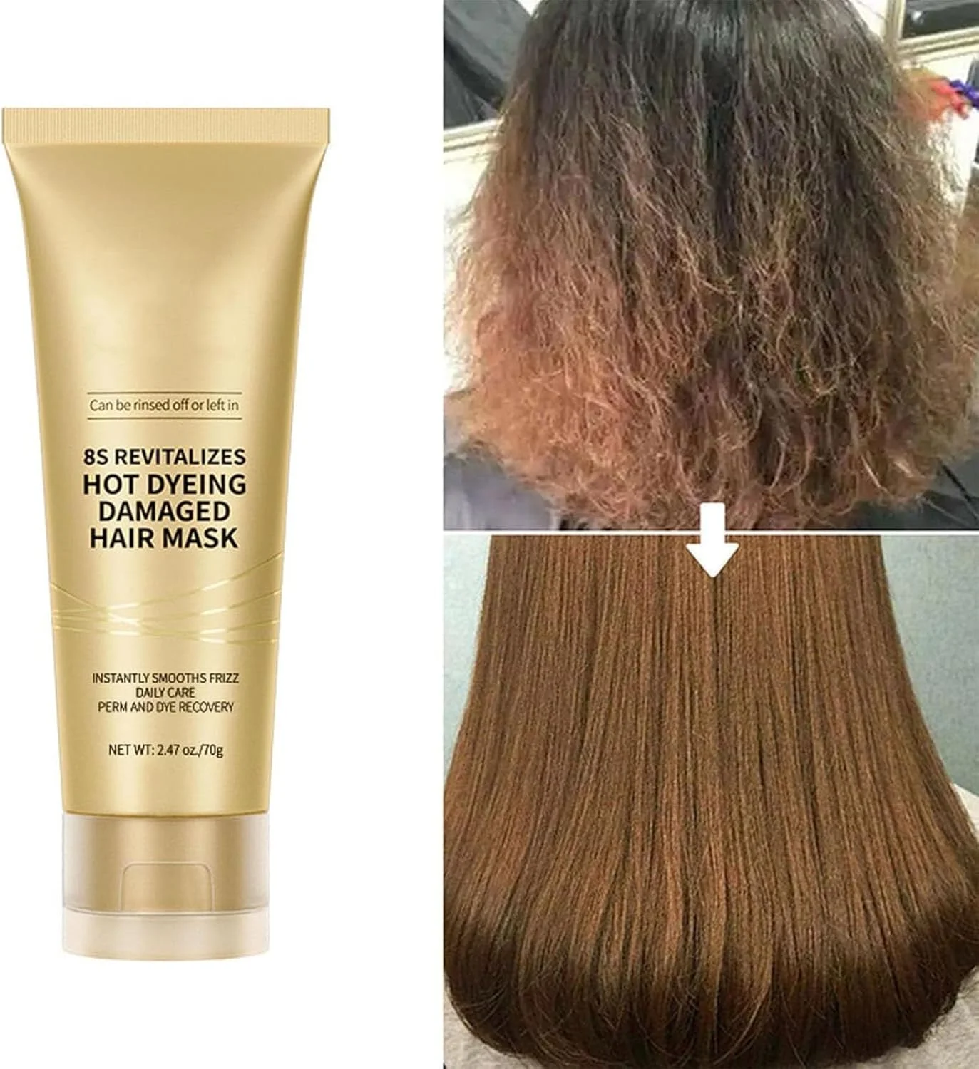 ماسک مو احیا کننده 8 ثانیه ای، ماسک موی آسیب دیده رنگ شده، ماسک ترمیم کننده و مرطوب کننده عمیق، صاف کننده فوری موخوره، مراقبت روزانه، مناسب برای انواع مو (1 عدد) ماسک مو احیا کننده 8 ثانیه ای، ماسک موی آسیب دیده رنگ شده، ماسک ترمیم کننده و مرطوب کننده عمیق، صاف کننده فوری موخوره، مراقبت روزانه، مناسب برای انواع مو (1 عدد)