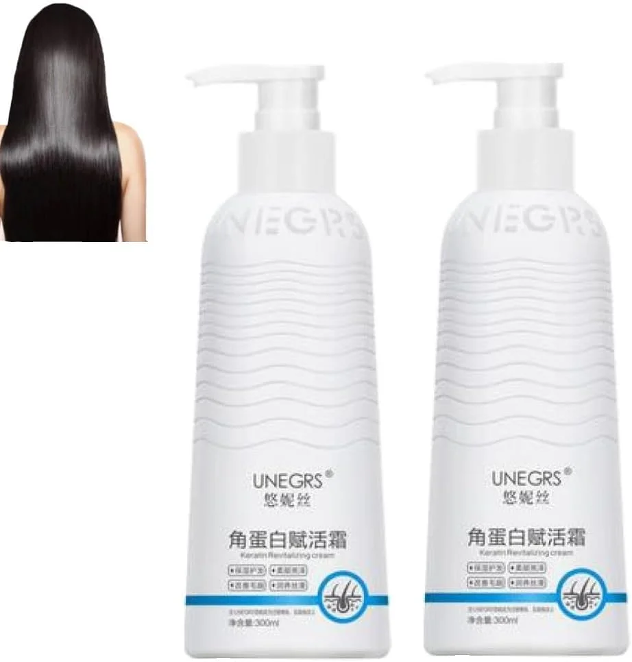 کرم نرم کننده احیا کننده کراتین 300 میلی لیتر، کرم صاف کننده مو کراتین، درمان کراتینه مغذی و آبرسان صاف و ابریشمی، نرم کننده عمیق برای مرطوب کننده موهای خشک، آسیب دیده و وز (2 عدد) کرم نرم کننده احیا کننده کراتین 300 میلی لیتر، کرم صاف کننده مو کراتین، درمان کراتینه مغذی و آبرسان صاف و ابریشمی، نرم کننده عمیق برای مرطوب کننده موهای خشک، آسیب دیده و وز (2 عدد)