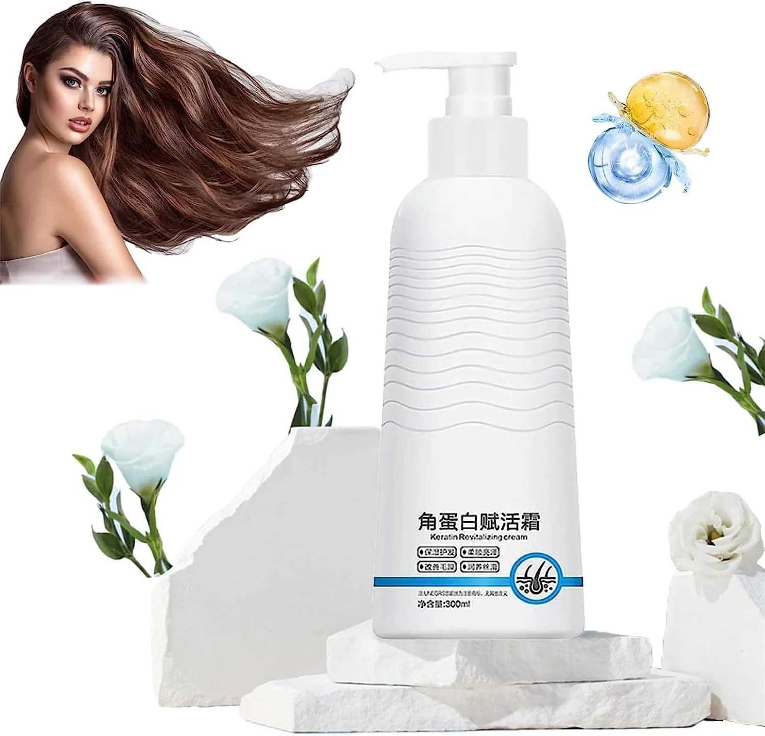 کرم نرم کننده احیا کننده کراتین، نرم کننده عمیق مرطوب کننده و صاف کننده مو، کرم احیا کننده کراتین، درمان مو برای موهای وز، خشک و آسیب دیده (2 عدد) کرم نرم کننده احیا کننده کراتین، نرم کننده عمیق مرطوب کننده و صاف کننده مو، کرم احیا کننده کراتین، درمان مو برای موهای وز، خشک و آسیب دیده (2 عدد)