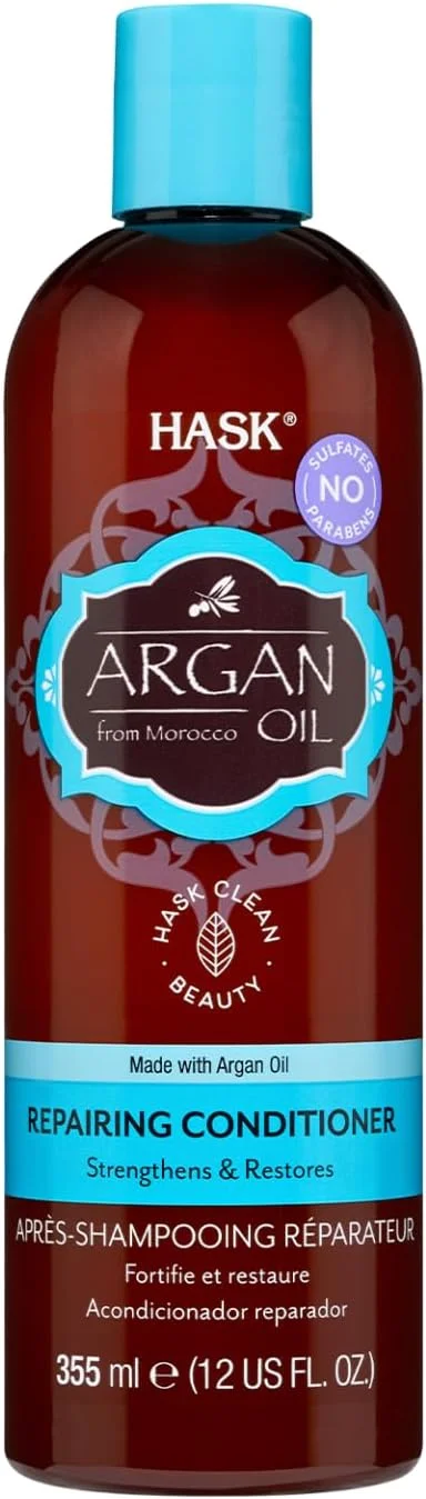 نرم کننده ترمیم کننده روغن آرگان هاسک 355 میلی لیتر | نرم کننده آبرسان برای انواع موهای خشک و آسیب دیده | فاقد سولفات، پارابن، فتالات و الکل خشک کننده نرم کننده ترمیم کننده روغن آرگان هاسک 355 میلی لیتر | نرم کننده آبرسان برای انواع موهای خشک و آسیب دیده | فاقد سولفات، پارابن، فتالات و الکل خشک کننده