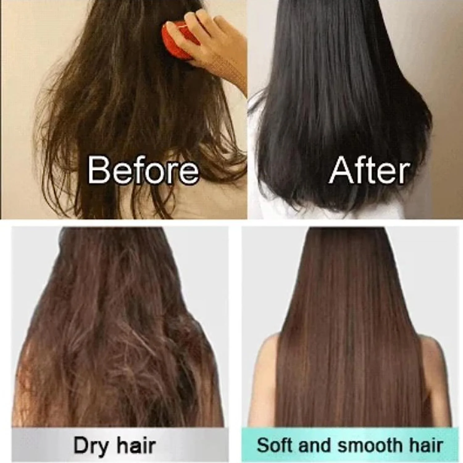 کرم نرم کننده احیا کننده کراتین، نرم کننده عمیق مرطوب کننده و صاف کننده مو، کرم احیا کننده کراتین، درمان مو برای موهای وز، خشک و آسیب دیده (2 عدد)