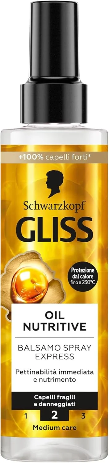 اسپری نرم کننده مو شوارتسکف گلیس Oil Nutritive Express، مغذی، 200 میلی لیتر، اسپری نرم کننده بدون نیاز به آبکشی با امگا 9 و روغن مارولا، نرم کننده بدون آبکشی و محافظت در برابر حرارت برای موهای آسیب دیده اسپری نرم کننده مو شوارتسکف گلیس Oil Nutritive Express، مغذی، 200 میلی لیتر، اسپری نرم کننده بدون نیاز به آبکشی با امگا 9 و روغن مارولا، نرم کننده بدون آبکشی و محافظت در برابر حرارت برای موهای آسیب دیده