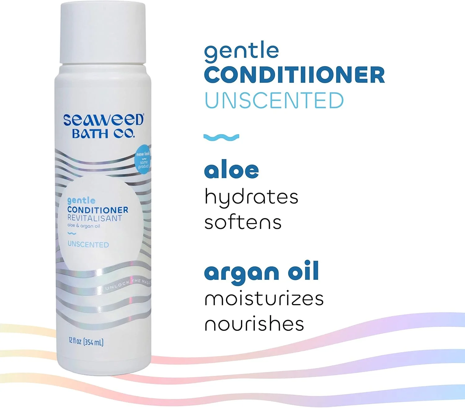 نرم کننده ملایم مو Seaweed Bath Co.، بدون عطر، 355 میلی لیتر، برداشت پایدار، حاوی آلوئه ورا و روغن آرگان، مناسب برای موهای خشک و آسیب دیده نرم کننده ملایم مو Seaweed Bath Co.، بدون عطر، 355 میلی لیتر، برداشت پایدار، حاوی آلوئه ورا و روغن آرگان، مناسب برای موهای خشک و آسیب دیده