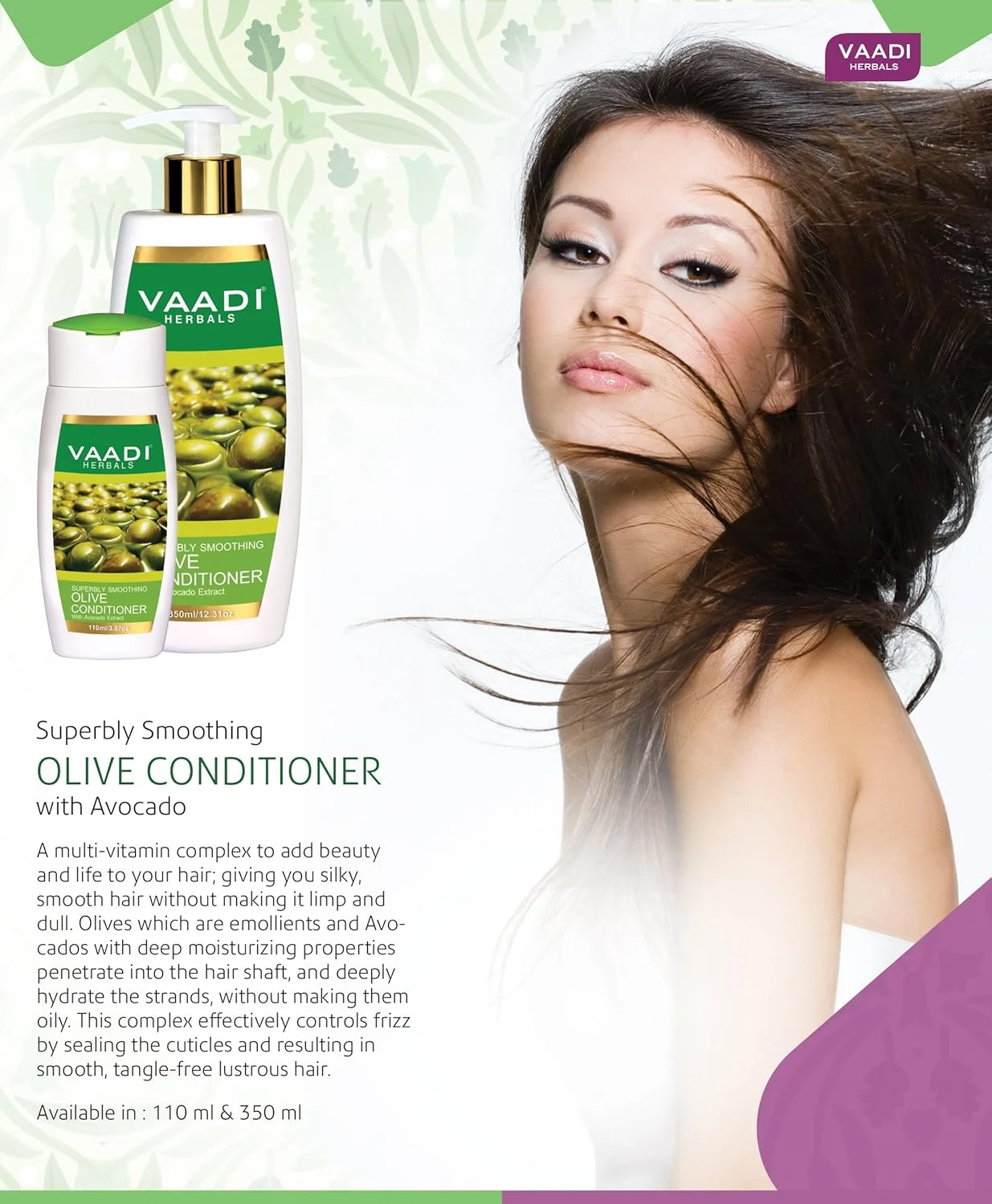 نرم کننده روغن زیتون و عصاره آووکادو گیاهی وادی - بدون سولفات - 350 میلی لیتر - مرطوب کننده و کنترل کننده وز مو - مناسب برای خانم ها و آقایان نرم کننده روغن زیتون و عصاره آووکادو گیاهی وادی - بدون سولفات - 350 میلی لیتر - مرطوب کننده و کنترل کننده وز مو - مناسب برای خانم ها و آقایان