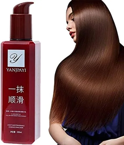 نرم کننده مو بدون نیاز به آبکشی صاف کننده مو یانجیایی، لمسی از مراقبت جادویی مو، درمان مو یانجیایی، نرم کننده یانجیایی، نرم کننده عمیق برای موهای خشک و آسیب دیده (1 عدد)