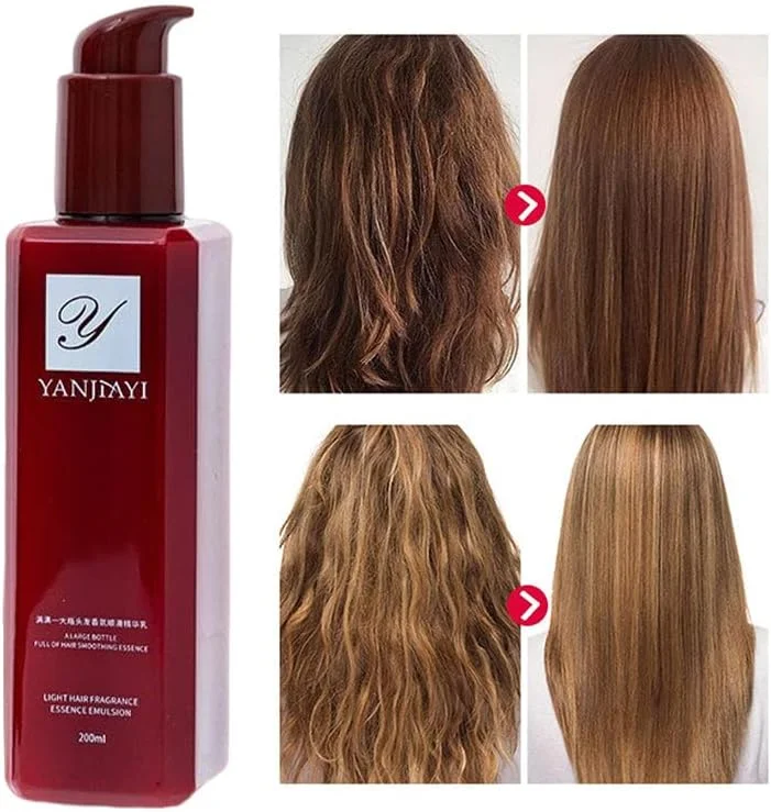 نرم کننده مو YANJIAYI، نرم کننده موی بدون نیاز به آبکشی صاف کننده مو YANJIAYI، درمان مو YANJIAYI، لمسی از مراقبت جادویی مو، نرم کننده آبرسان عمیق مو برای موهای خشک و آسیب دیده (2 عدد)