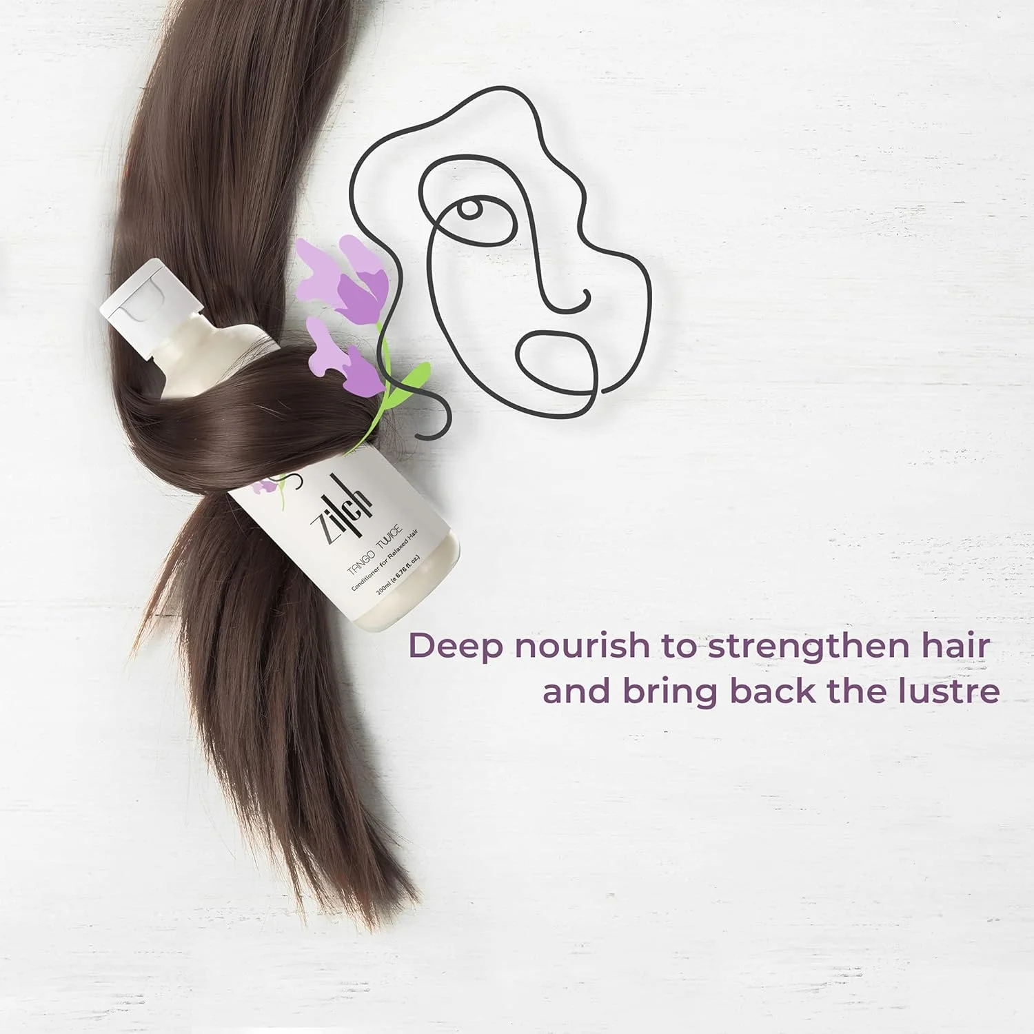 نرم کننده تقویت کننده مو زیلچ تانگو توایس مناسب انواع مو حاوی عصاره های گیاهی، 200 میلی لیتر - ریحان