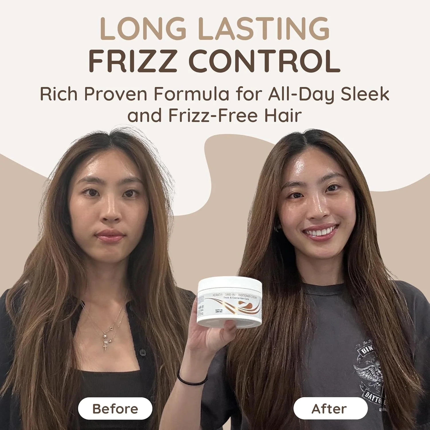 کرم نرم کننده مو کراتینه ویتامینز - نرم کننده ضد وز برای موهای فر - باز کننده گره و حالت دهنده موهای ضخیم، زبر، طبیعی، خشک و آسیب دیده کرم نرم کننده مو کراتینه ویتامینز - نرم کننده ضد وز برای موهای فر - باز کننده گره و حالت دهنده موهای ضخیم، زبر، طبیعی، خشک و آسیب دیده