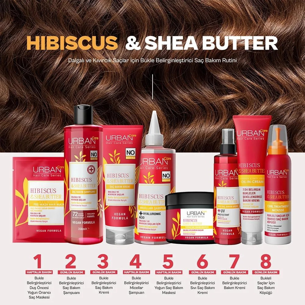 نرم کننده مو فاقد سولفات Urban Care مدل Twisted Curls حاوی گل بامیه و شی باتر