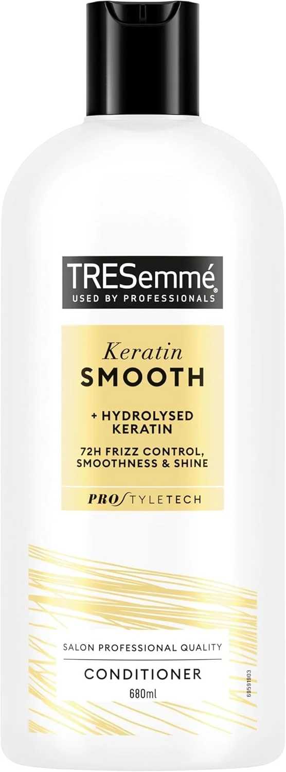 نرم کننده مو کراتینه TRESemme، محصول مراقبت از مو حاوی کراتین هیدرولیز شده برای کنترل وز، صافی و درخشندگی مو تا 72 ساعت، 6 عدد 680 میلی لیتر