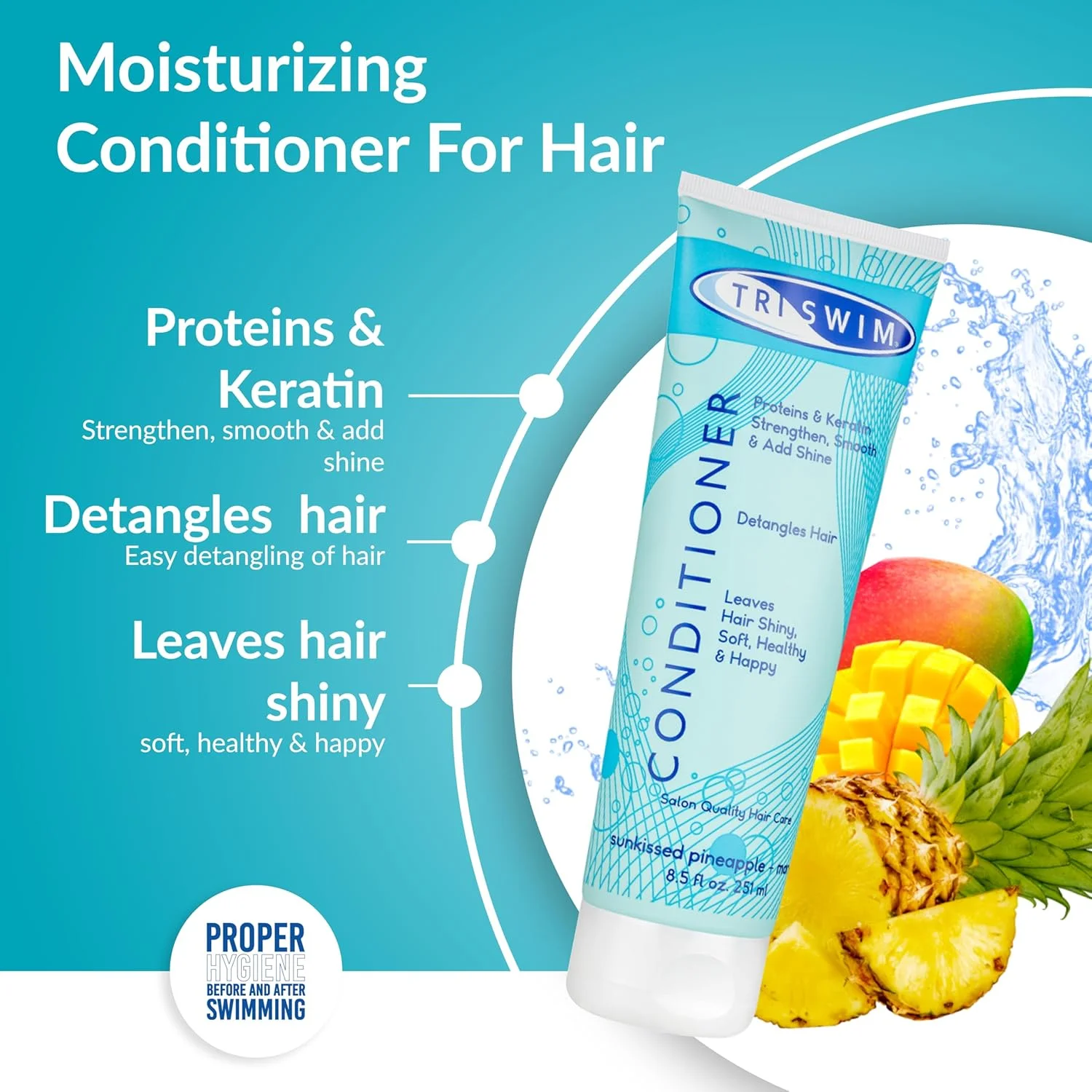 نرم کننده مو TRISWIM حجم 251 میلی لیتر - خنثی کننده اثرات کلر