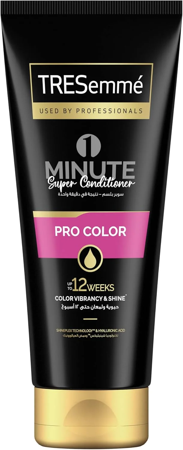 نرم کننده فوق العاده یک دقیقه ای Pro Color ترزمه، آبرسانی شدید برای موهای خشک و آسیب دیده، با فناوری Shineplex™ و اسید هیالورونیک، 180 میلی لیتر