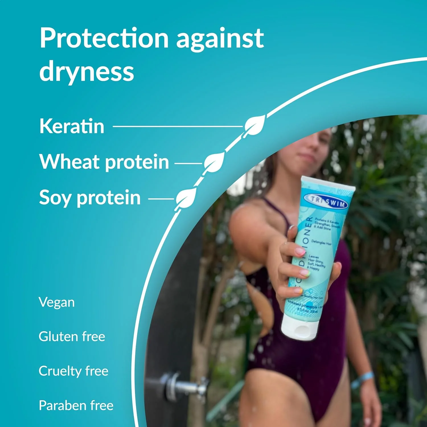 نرم کننده مو TRISWIM حجم 251 میلی لیتر - خنثی کننده اثرات کلر