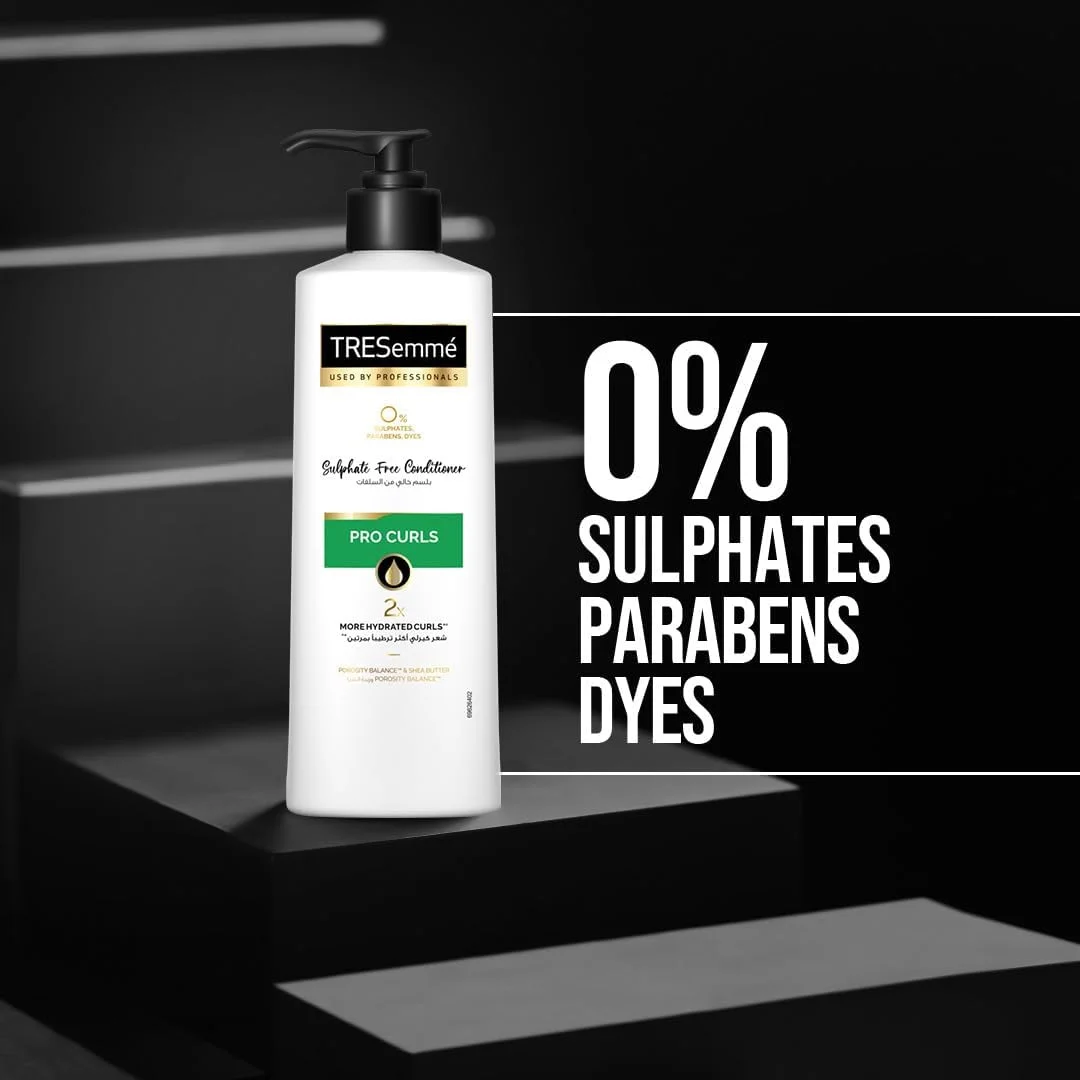 نرم کننده موی فر ترزمه Pro Curls، برای 2 برابر آبرسانی بیشتر موهای فر، حاوی Porosity Balance™ و شی باتر، فاقد سولفات، پارابن و رنگ، 250 میلی لیتر