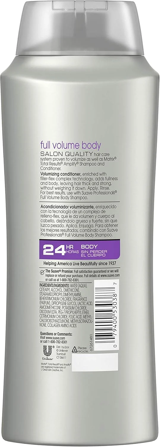 نرم کننده موهای نازک و حجم دهنده Suave Professionals، ۸۲۸ میلی لیتر