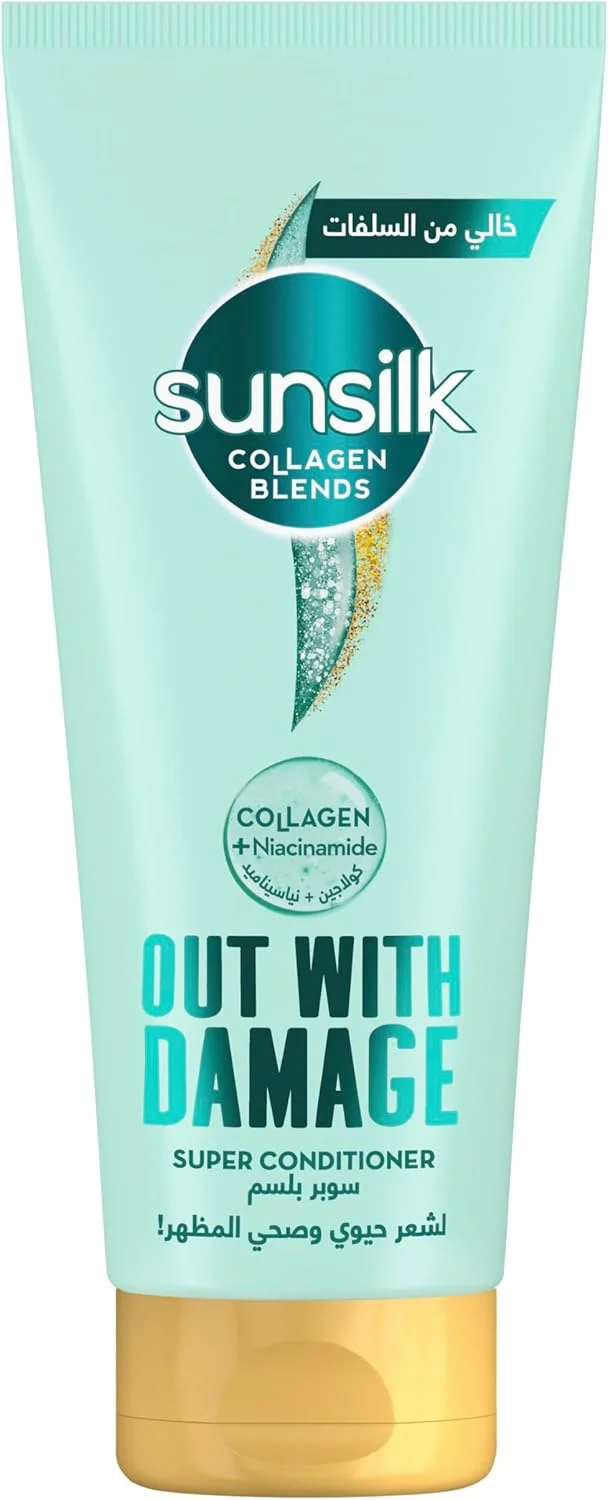 نرم کننده مو سانسیلک Collagen Blends برای موهای آسیب دیده، خداحافظی با آسیب، غنی شده با کلاژن + نیاسینامید، 170 میلی لیتر
