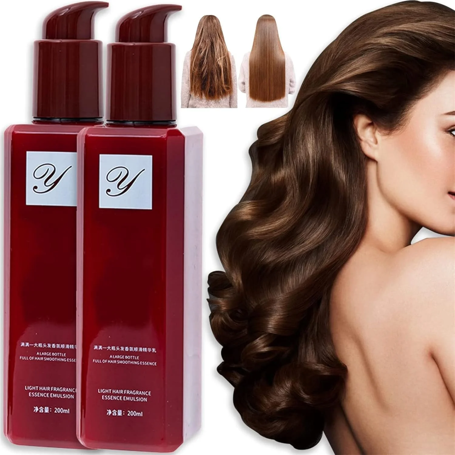 نرم کننده مو بدون آبکشی لمس جادویی مراقبت از مو، 200 میلی لیتر، نرم کننده مو ضد وز، نرم کننده عمقی برای موهای خشک و آسیب دیده (2 عدد)