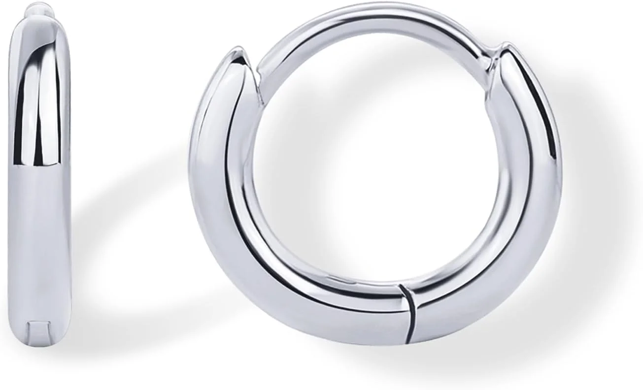 گوشواره های حلقه ای کوچک پاوی با روکش طلای 14 عیار و پایه نقره استرلینگ 925 مناسب زنان | گوشواره های غضروفی حلزونی تراگوس