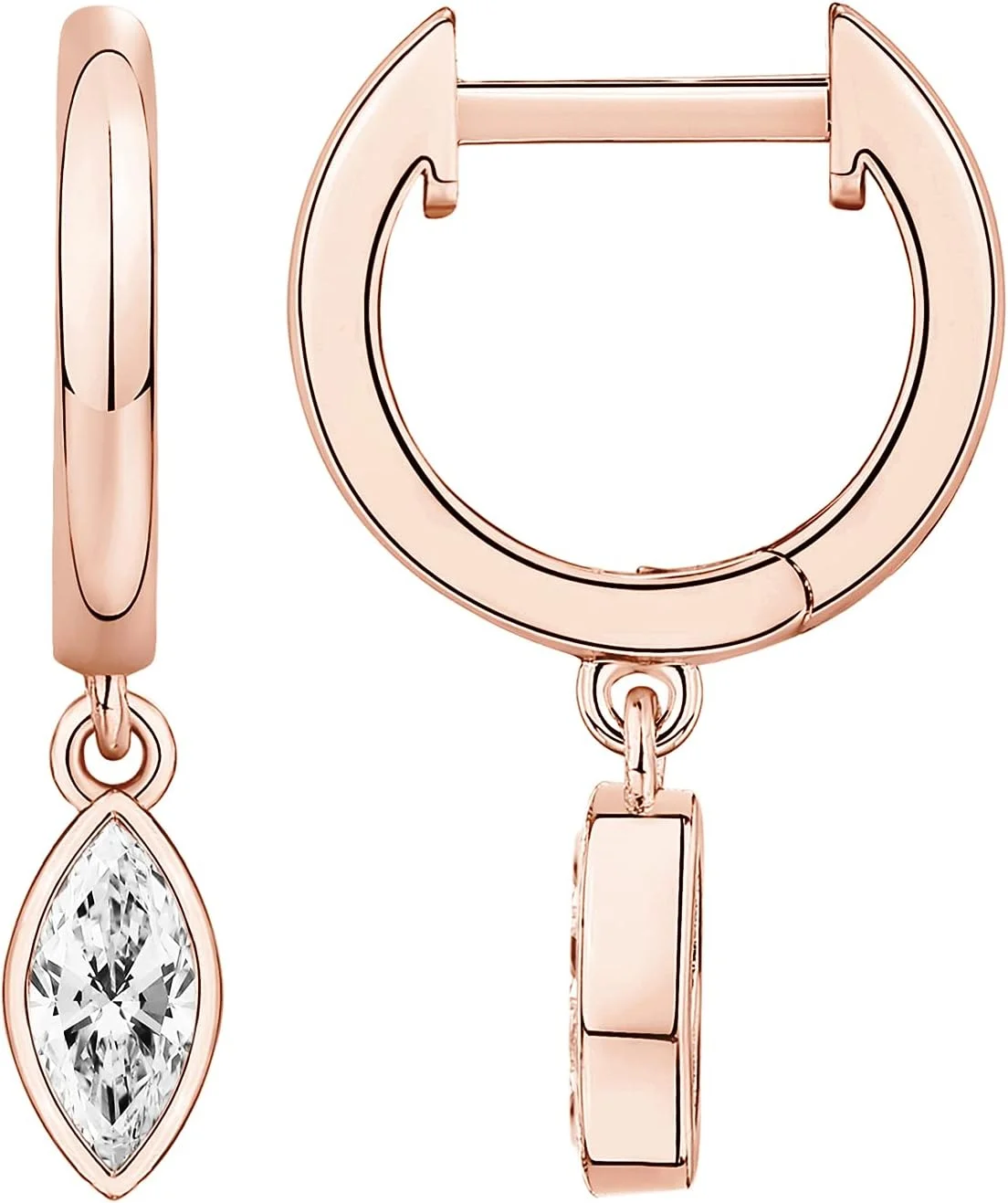 گوشواره های آویزی/آویز سبک وزن با روکش طلای 14 عیار و پایه نقره استرلینگ S925 پاوی برای زنان | زیورآلات مذهبی: صلیب، چشم نظر، شبدر، سلتیک | گوشواره های ظریف برای زنان