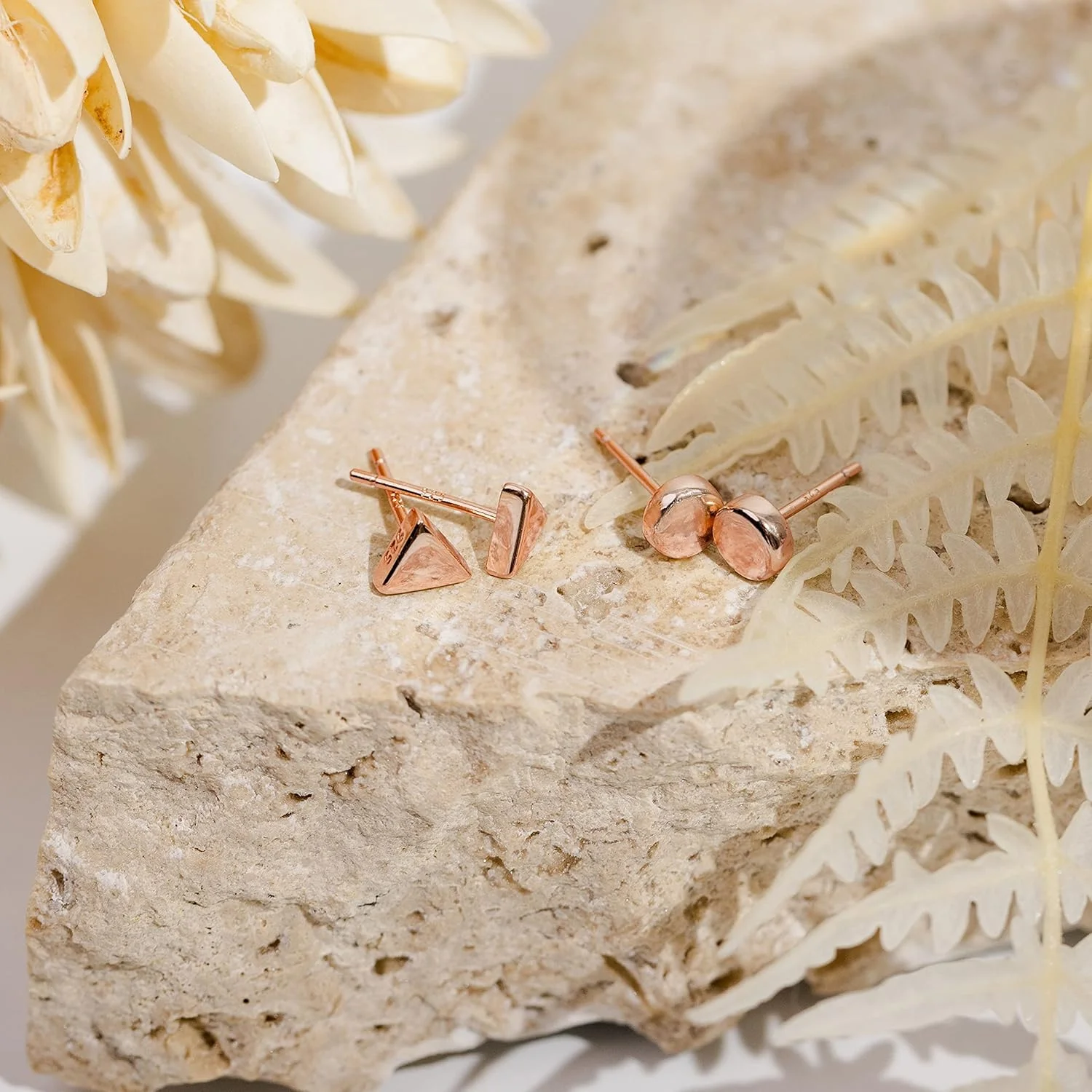 گوشواره های ظریف زنانه پاوی با روکش طلای 14 عیار، میله نقره استرلینگ، نقطه، قلب، مثلث، ستاره، گربه