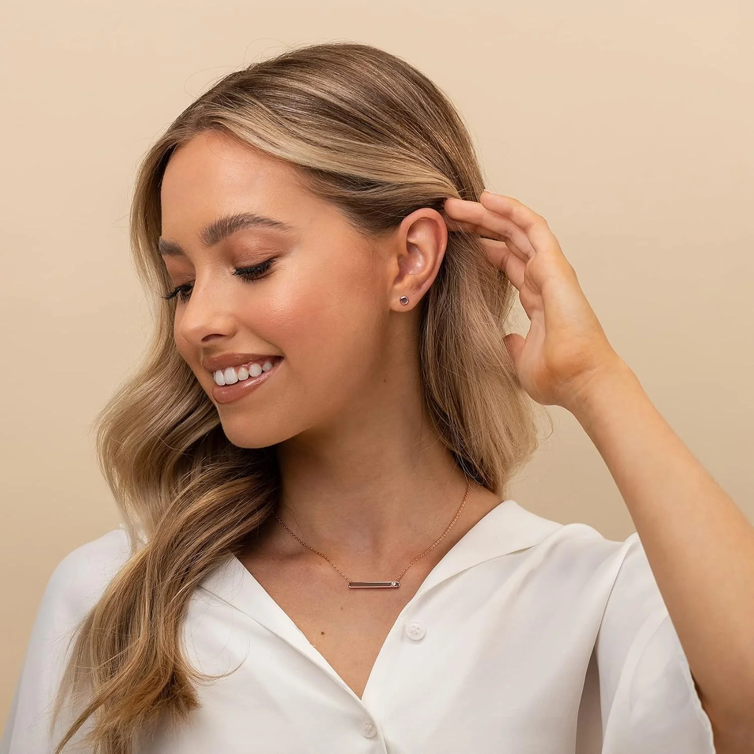 گوشواره های ظریف زنانه پاوی با روکش طلای 14 عیار، میله نقره استرلینگ، نقطه، قلب، مثلث، ستاره، گربه