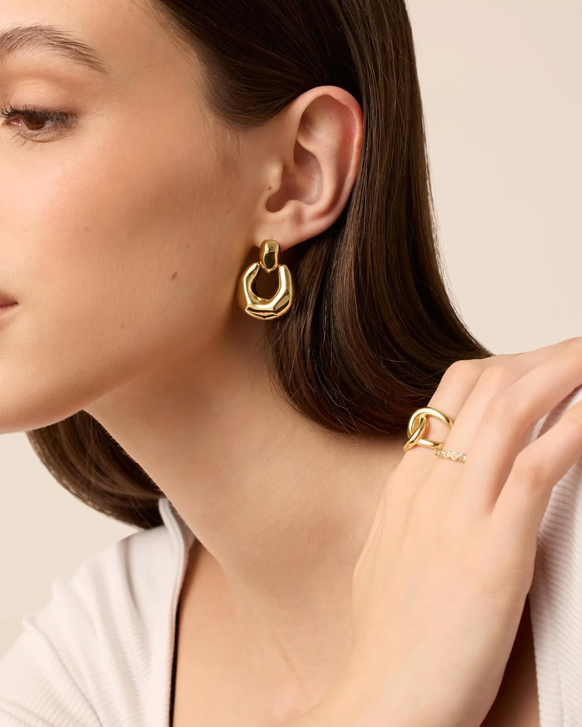 گوشواره های حلقه ای آویز بزرگ زنانه پاوی با روکش طلای 14 عیار - جواهرات بیانیه ای گوشواره های آویز جسورانه قدیمی گوشواره های حلقه ای آویز بزرگ زنانه پاوی با روکش طلای 14 عیار - جواهرات بیانیه ای گوشواره های آویز جسورانه قدیمی
