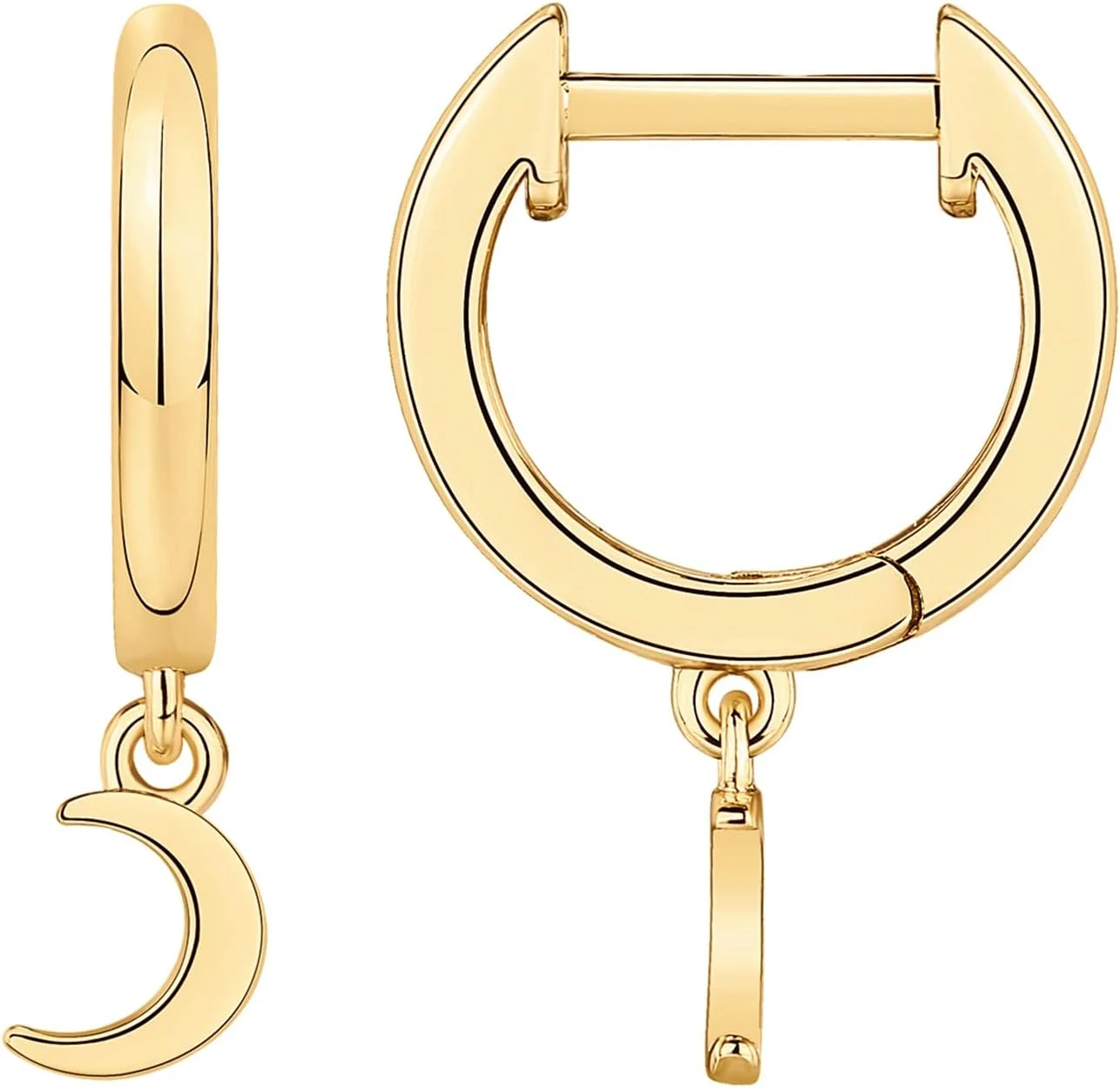 گوشواره های آویزی/آویز سبک وزن زنانه پاوی با روکش طلای 14 عیار و پایه نقره استرلینگ S925 | زیورآلات مذهبی: صلیب، چشم نظر، شبدر، سلتیک | گوشواره های ظریف برای زنان