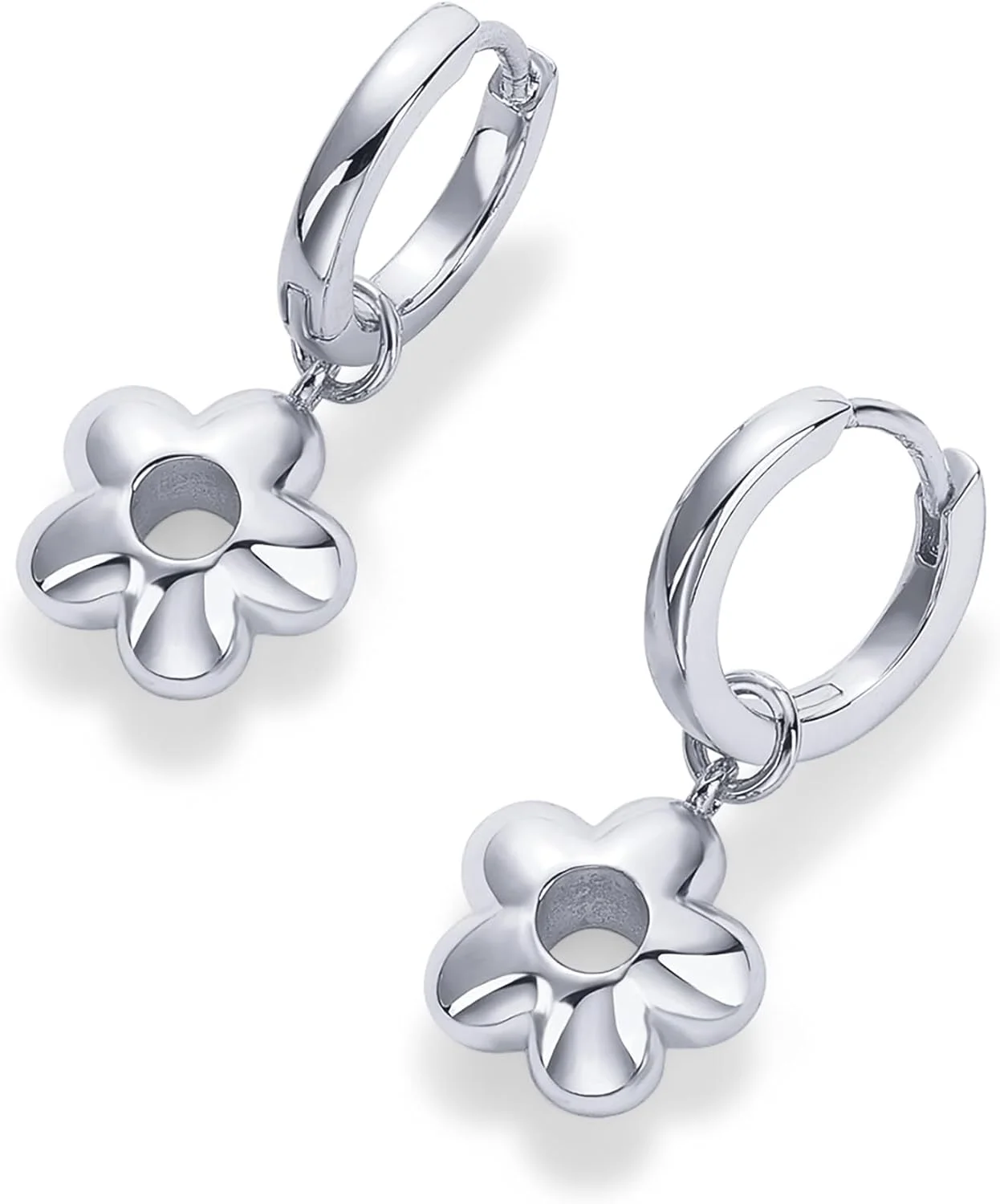 گوشواره های حلقه ای آویز گل زنانه پاوی با روکش طلای 14 عیار | گوشواره های حلقه ای آویز مد روز گوشواره های حلقه ای آویز گل زنانه پاوی با روکش طلای 14 عیار | گوشواره های حلقه ای آویز مد روز