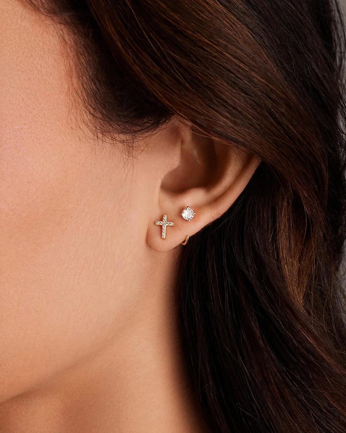 گوشواره های حلقه ای نیمه نقره استرلینگ 925 پاوی | گوشواره غضروفی کوچک مینیمالیستی ضد حساسیت گوشواره های حلقه ای نیمه نقره استرلینگ 925 پاوی | گوشواره غضروفی کوچک مینیمالیستی ضد حساسیت