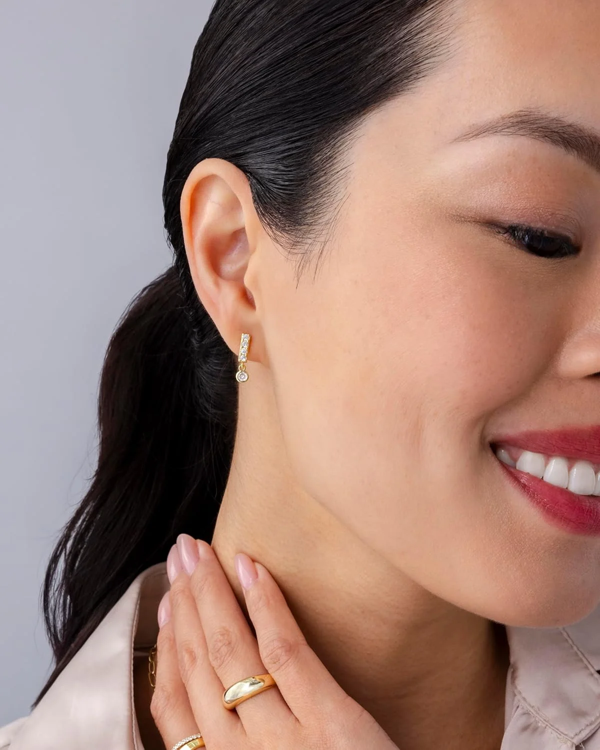 PAVOI 14K Gold Plated Sterling Silver Posts Cubic Zirconia Bar Flat Backs Stud Earrings for Women - Earscape Drop Dangle Round CZ Mini Stud Earrings PAVOI 14K Gold Plated Sterling Silver Posts Cubic Zirconia Bar Flat Backs Stud Earrings for Women - Earscape Drop Dangle Round CZ Mini Stud Earrings